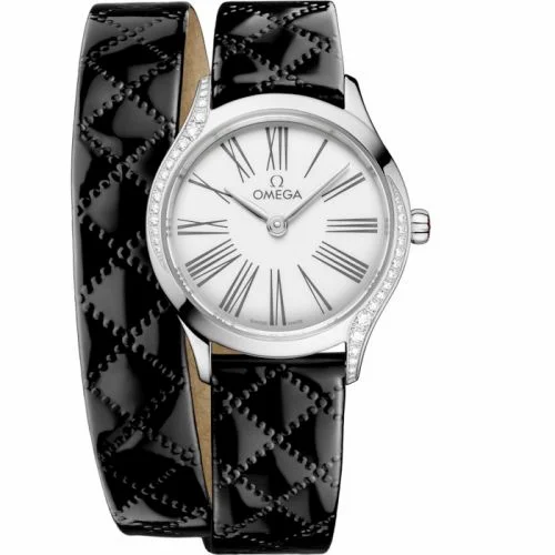 Omega Mini Trésor Quartz 26 Stainless Steel - Diamond / White Enamel / Double Tour 428.17.26.60.04.007 (42817266004007)